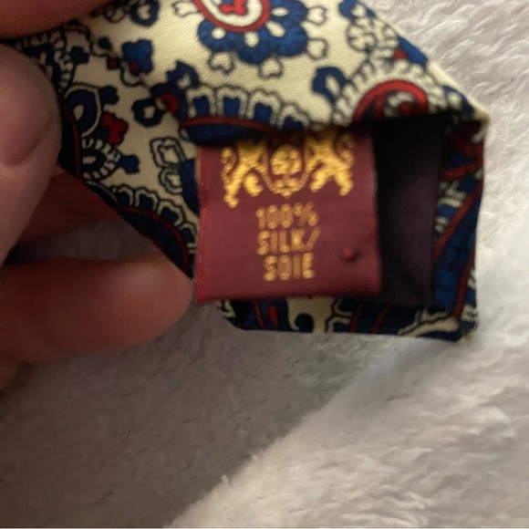 Vintage Made In Canada Polo Ralph Lauren Paisley Handmade Silk Neck Tie - Picture 4 of 5